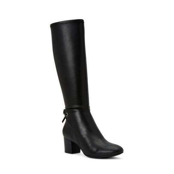 Charter Club Womens 6.5 M WC Black Smooth Zip Up Riding Boots DISPLAY GS0 - Picture 1 of 6